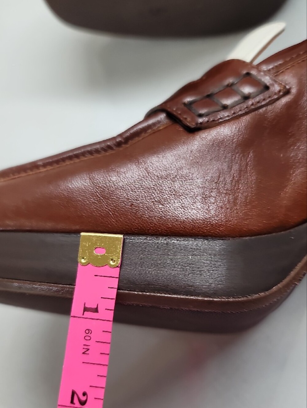 Sezane Jessie heeled loafers Brown and White Loafers size Size 39 US 9 - Picture 12 of 15